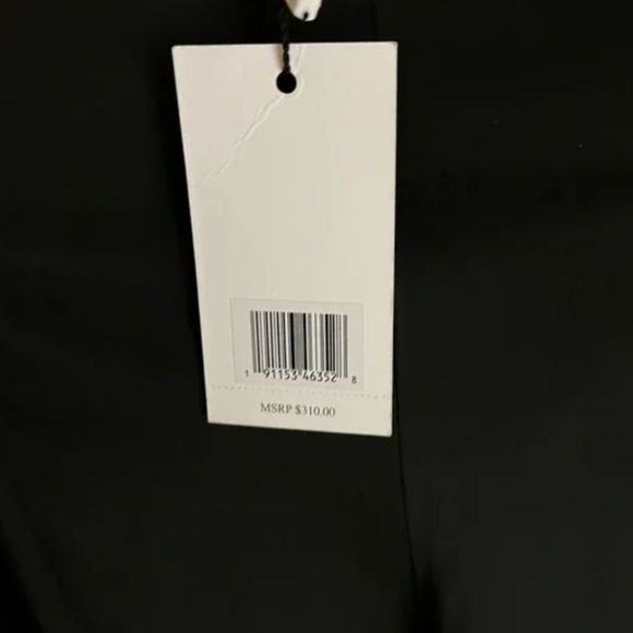 Jason Wu Black Ruched Satin Midi Gown Slip Dress W/Open Strappy Back NWT Sz.S - Picture 9 of 10